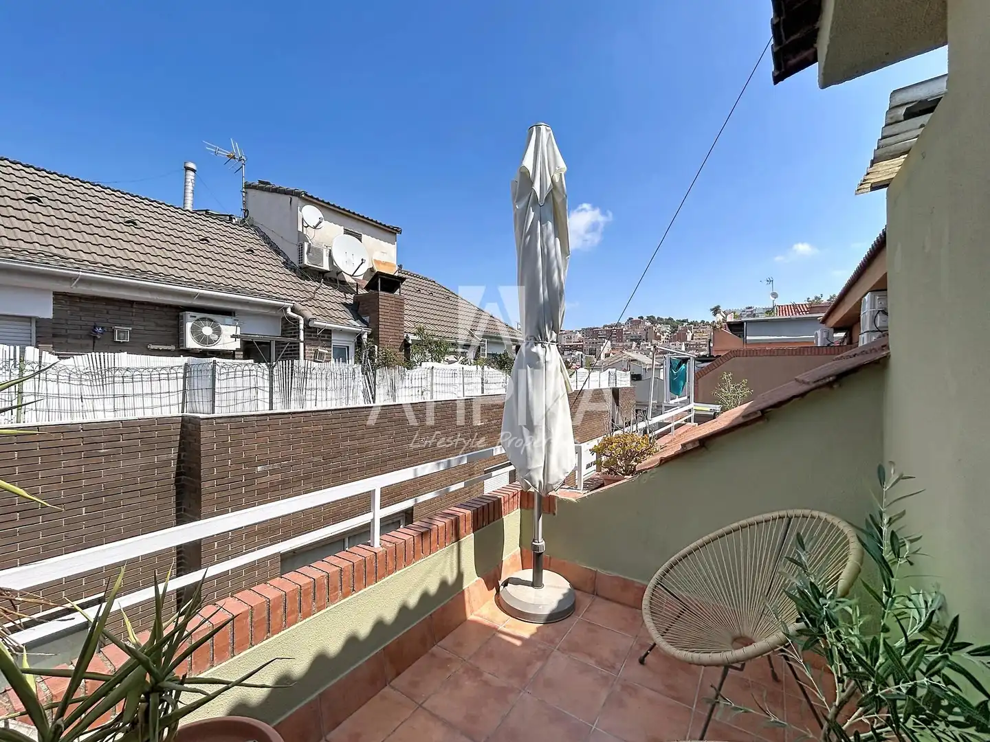 Terrasse von Dachboden zur Miete in Barcelona mit Klimaanlage, Heizung und Terrasse