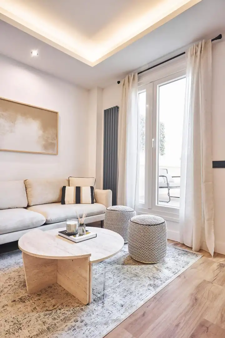 Wohnzimmer von Wohnung zum Verkauf in Madrid mit Klimaanlage, Heizung und Parkett