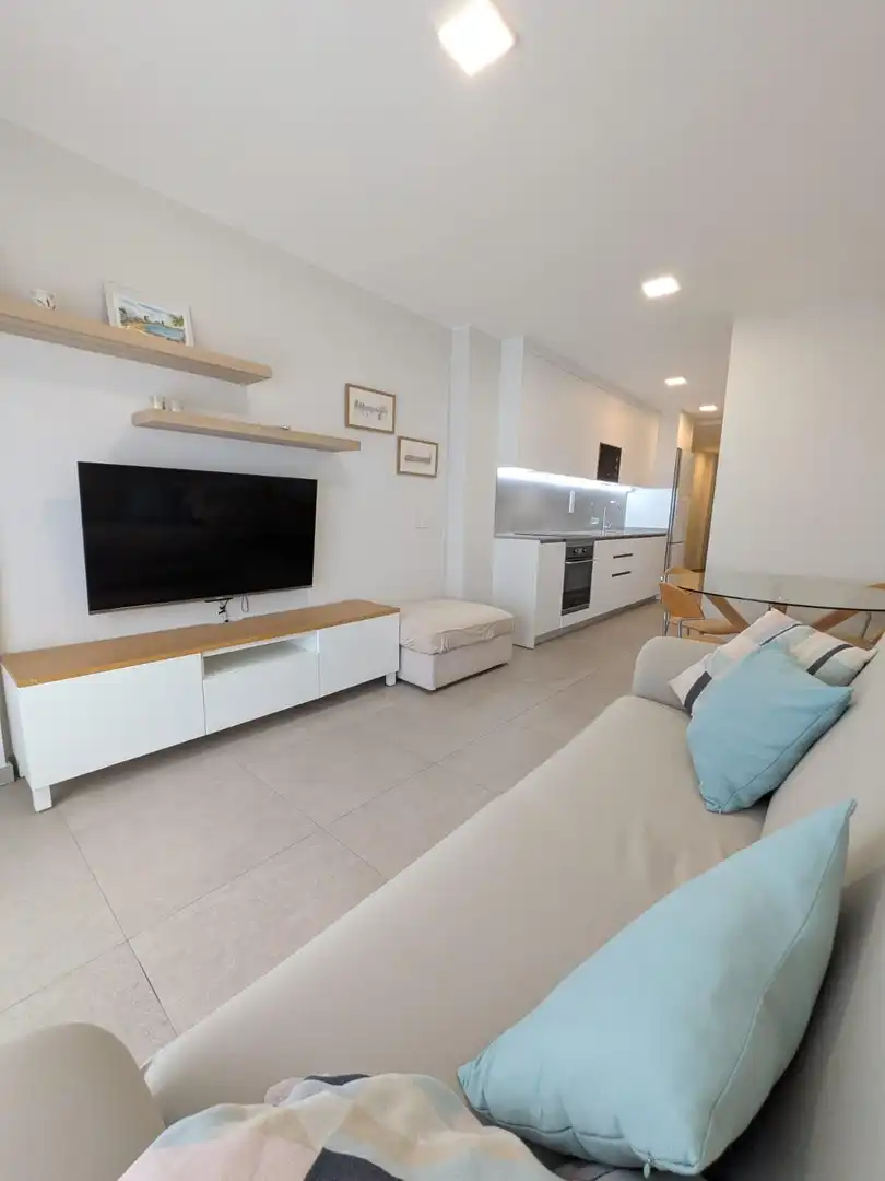 Sala d'estar de Pis de lloguer en Las Palmas de Gran Canaria amb Moblat