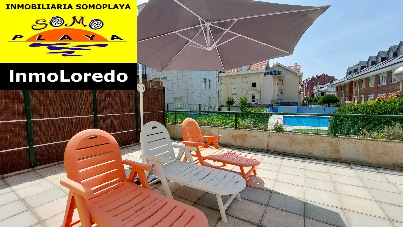 Terrasse von Wohnung zur Miete in Ribamontán al Mar mit Terrasse, Möbliert und Gemeinschaftspool