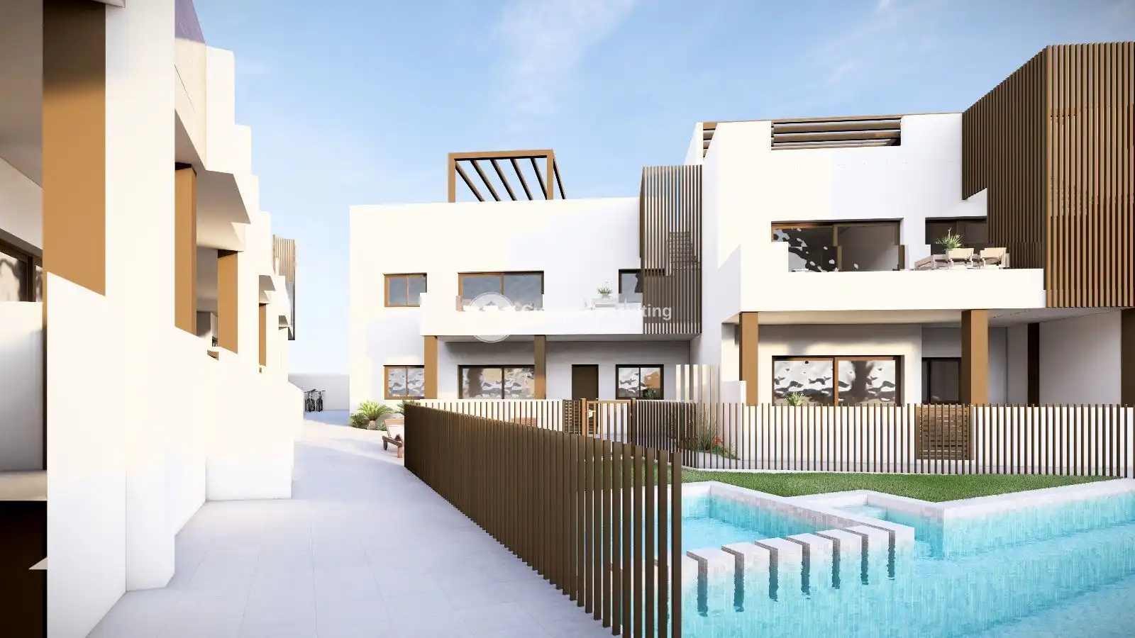 Vista exterior de Àtic en venda en Pilar de la Horadada amb Calefacció, Terrassa i Piscina