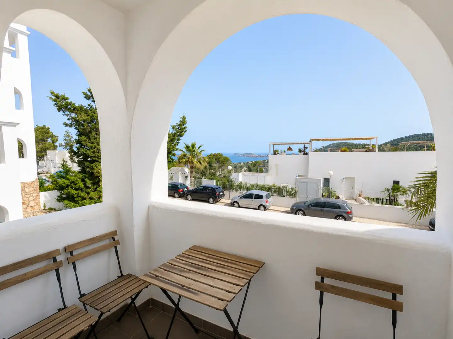 Terraza de Loft de alquiler en Sant Josep de sa Talaia con Aire acondicionado, Piscina y Balcón