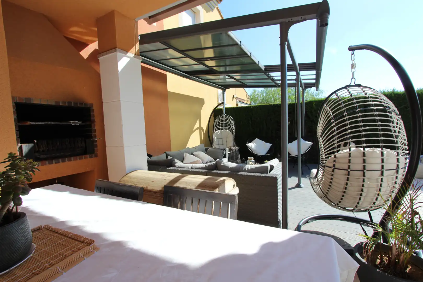 Terraza de Casa adosada en venta en Mont-roig del Camp con Aire acondicionado, Jardín privado y Amueblado
