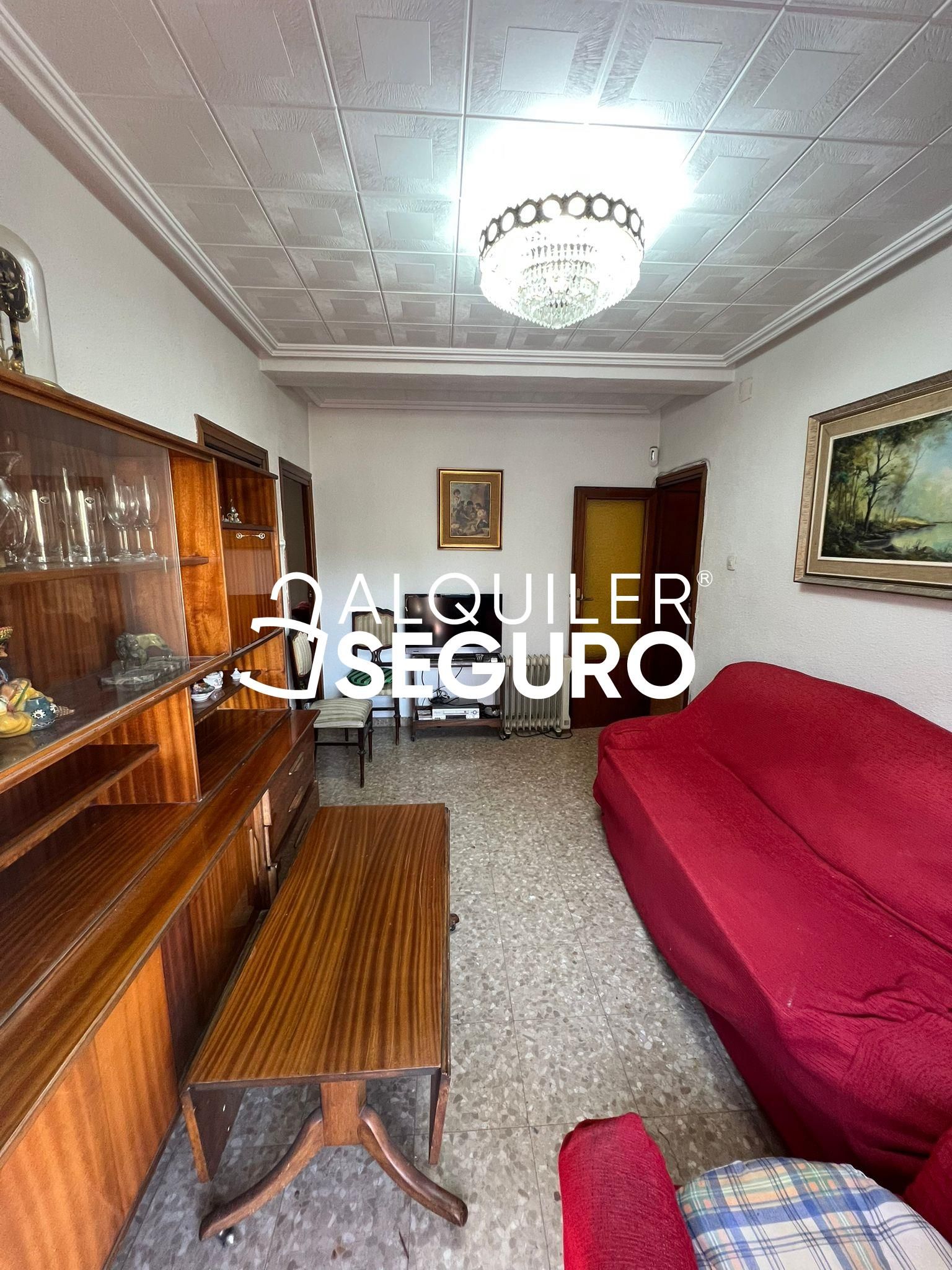 Sala de estar de Piso de alquiler en  Madrid Capital con Aire acondicionado, Calefacción y Terraza