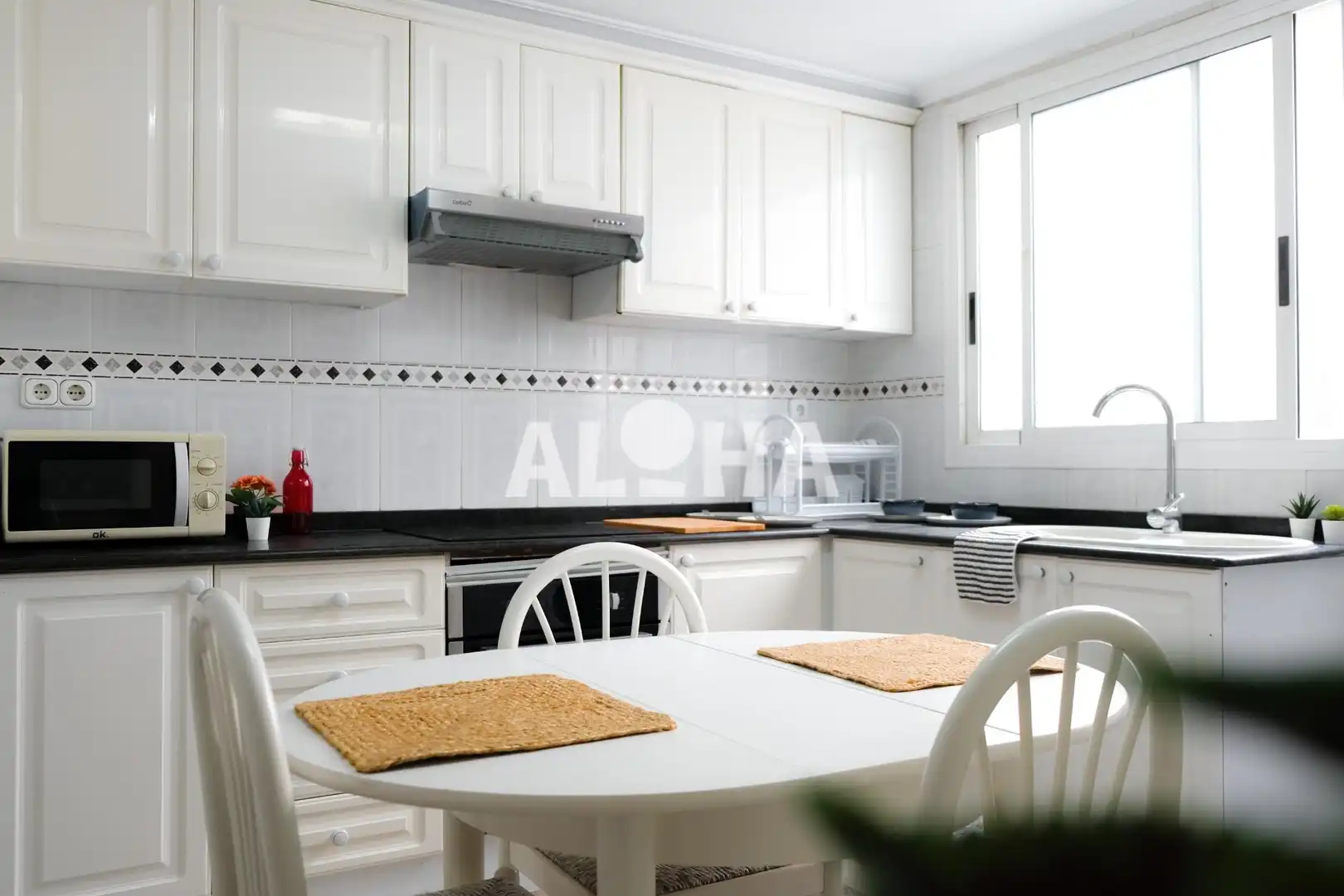 Kitchen of Flat for rent in Moncada  with Air Conditioner, Furnished and Balcony