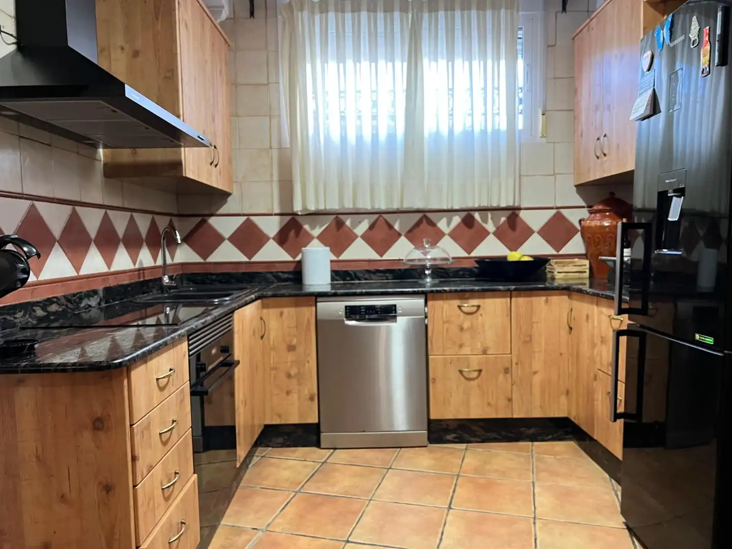 Cuina de Finca rústica en venda en Sax amb Aire condicionat, Jardí privat i Terrassa