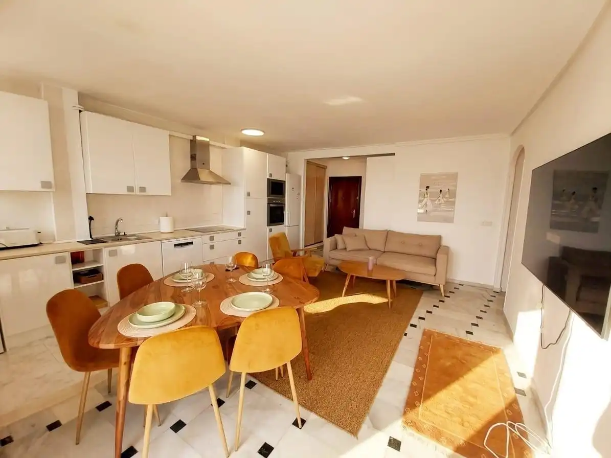 Menjador de Apartament en venda en Mijas amb Aire condicionat, Calefacció i Terrassa