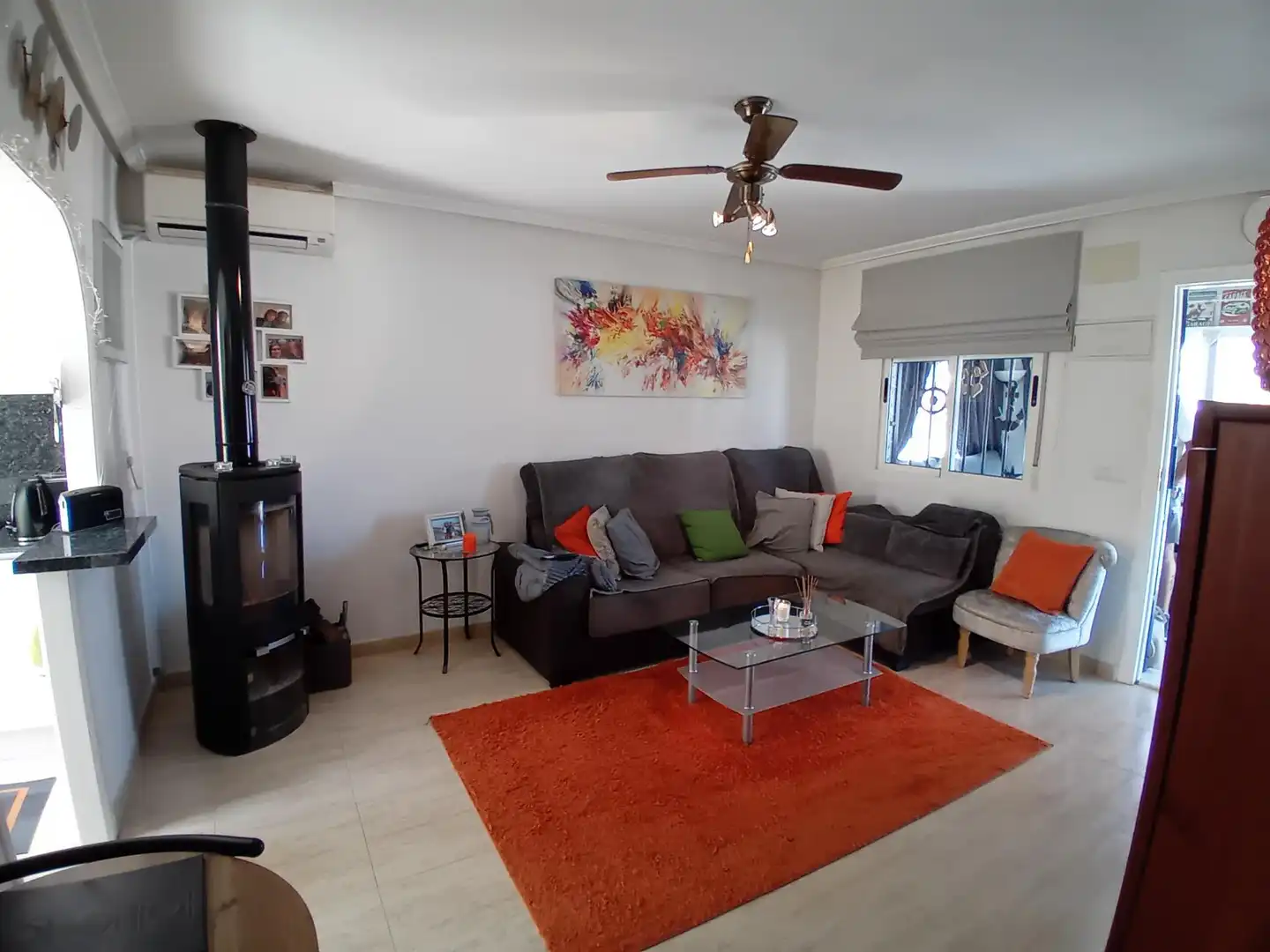 Sala de estar de Casa adosada en venta en Mazarrón con Aire acondicionado, Trastero y Amueblado