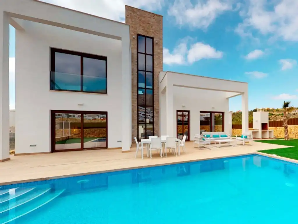 Piscina de Casa o xalet en venda en Finestrat amb Aire condicionat, Jardí privat i Piscina