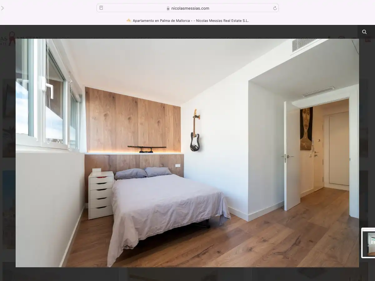 Schlafzimmer von Wohnung zum Verkauf in  Palma de Mallorca mit Klimaanlage und Terrasse