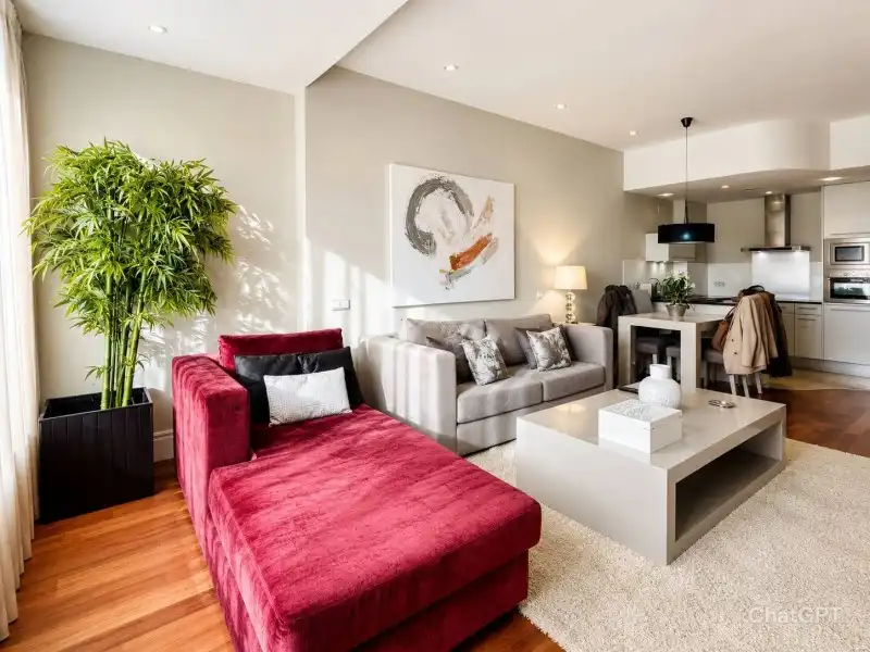 Living room of Apartments for rent in Madrid  with Air Conditioner, Private garden and Parquet flooring
