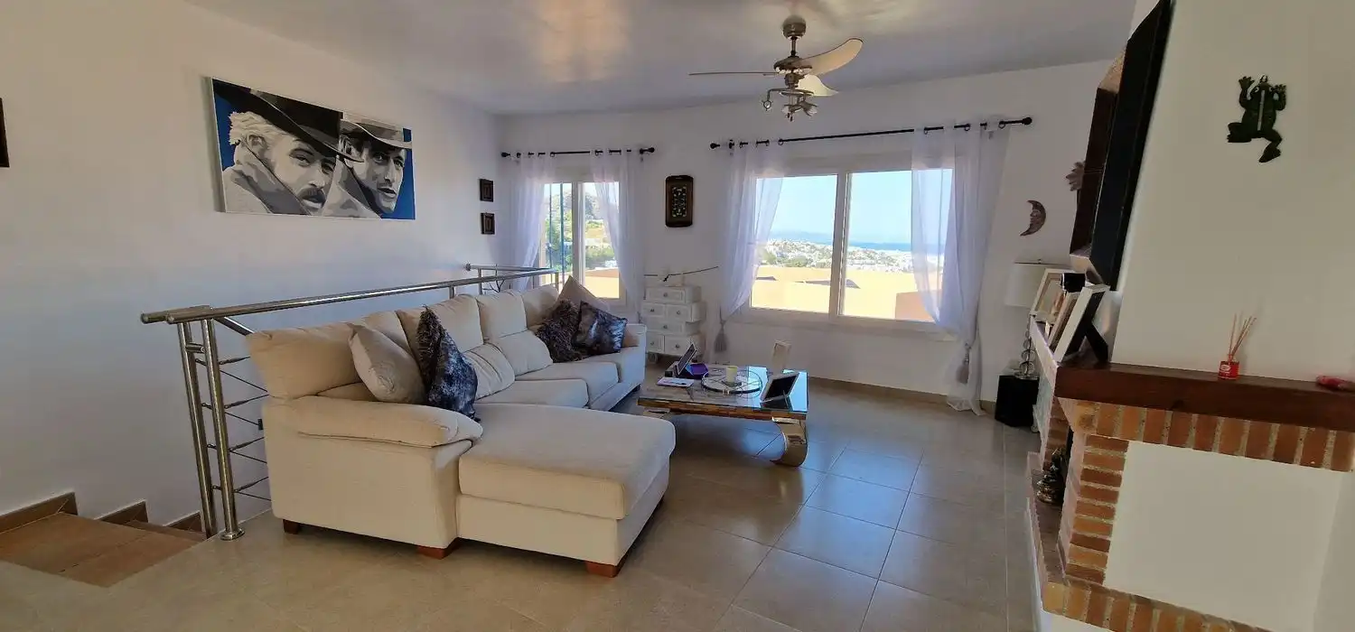 Sala de estar de Casa o chalet en venta en Mojácar con Aire acondicionado, Calefacción y Terraza