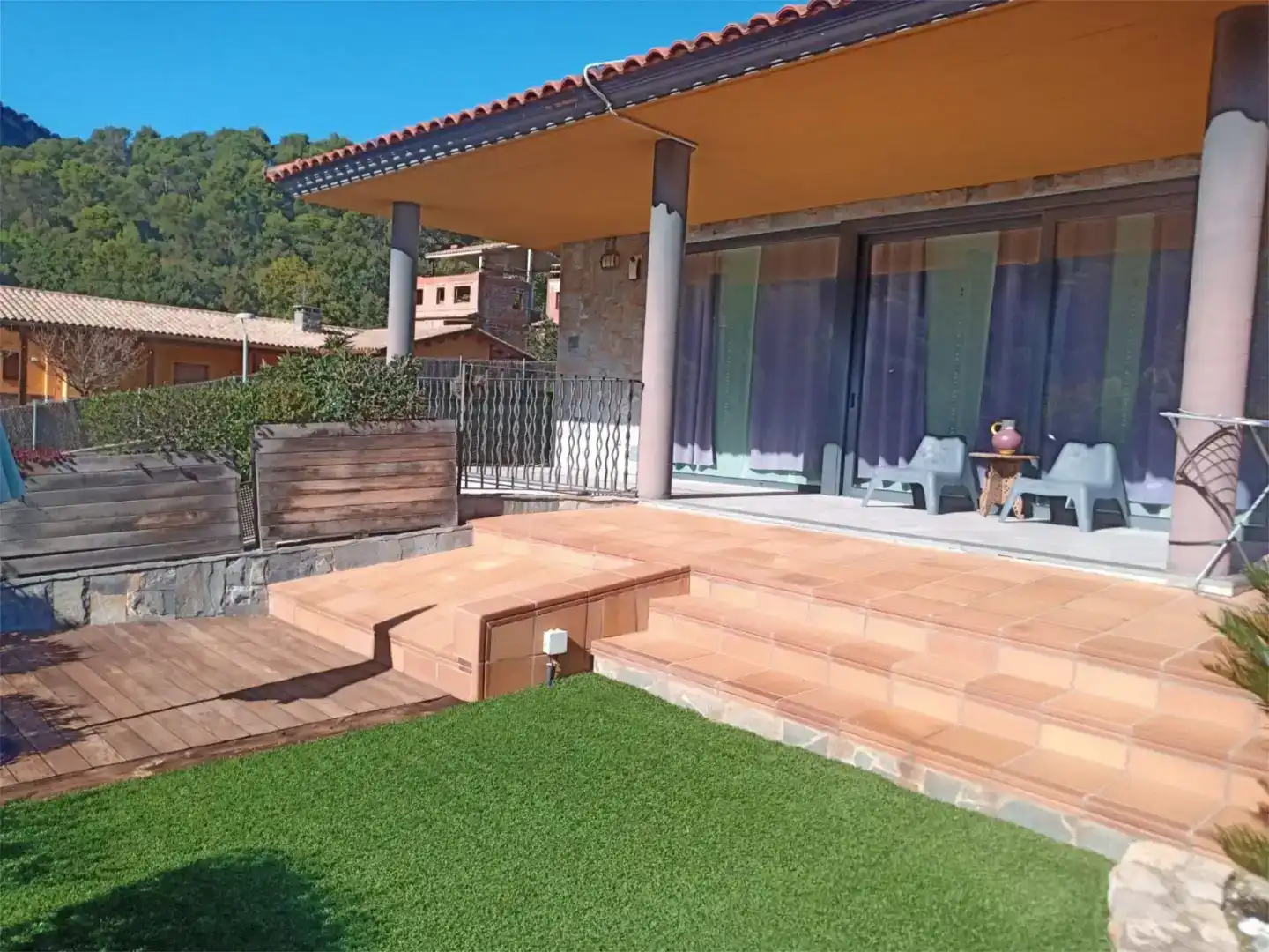 Terrassa de Casa o xalet en venda en Sant Martí de Centelles amb Aire condicionat i Piscina