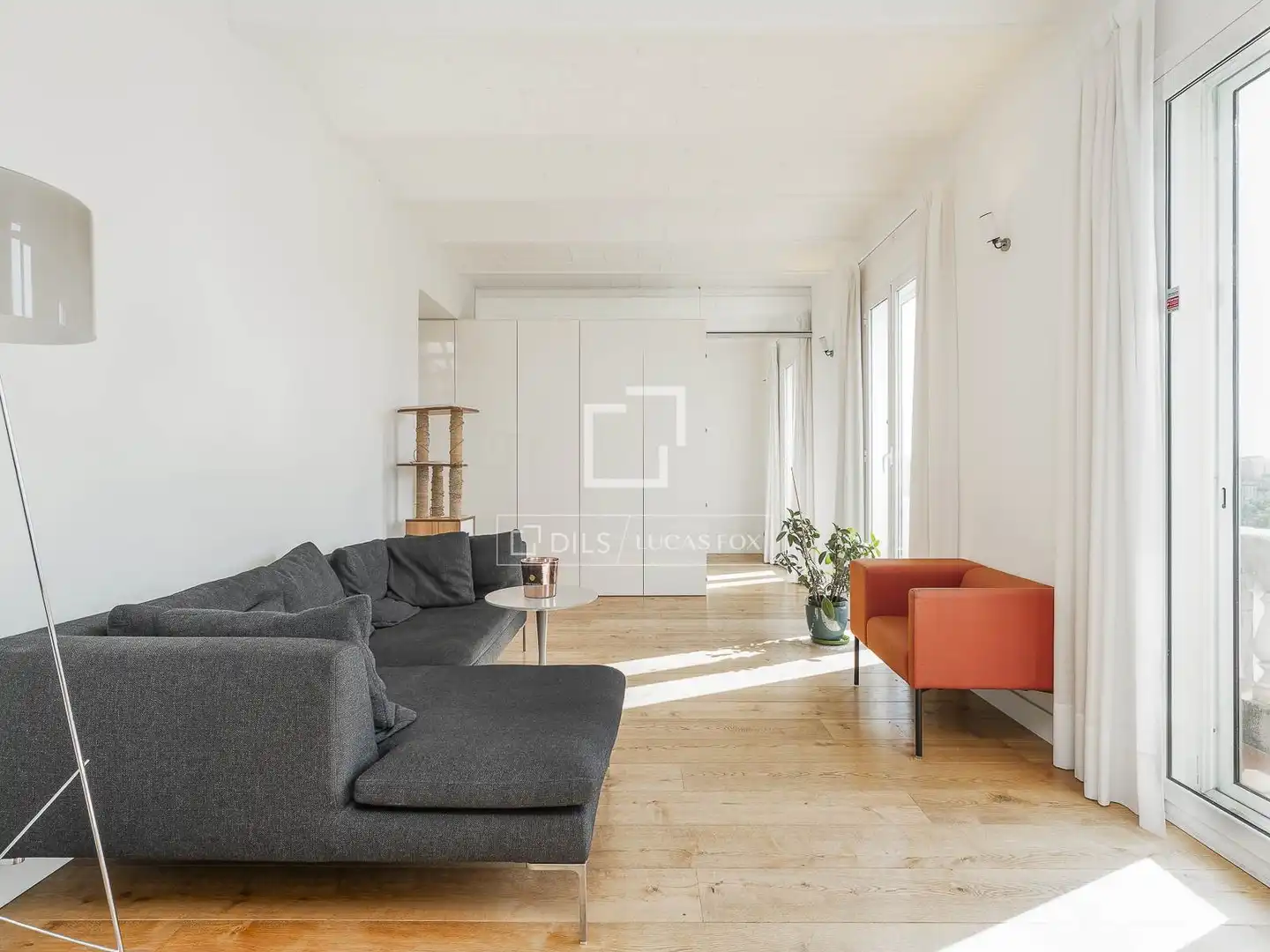 Sala de estar de Ático en venta en Barcelona con Aire acondicionado, Calefacción y Terraza