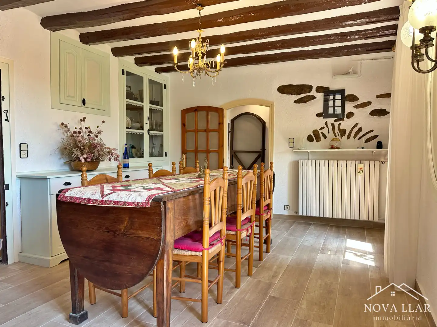 Dining room of Country homes for sale in Campdevànol  with Heating, Private garden and Parquet flooring