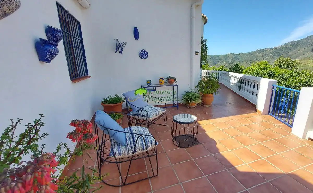Terraza de Finca rústica en venta en Torrox con Aire acondicionado, Calefacción y Jardín privado