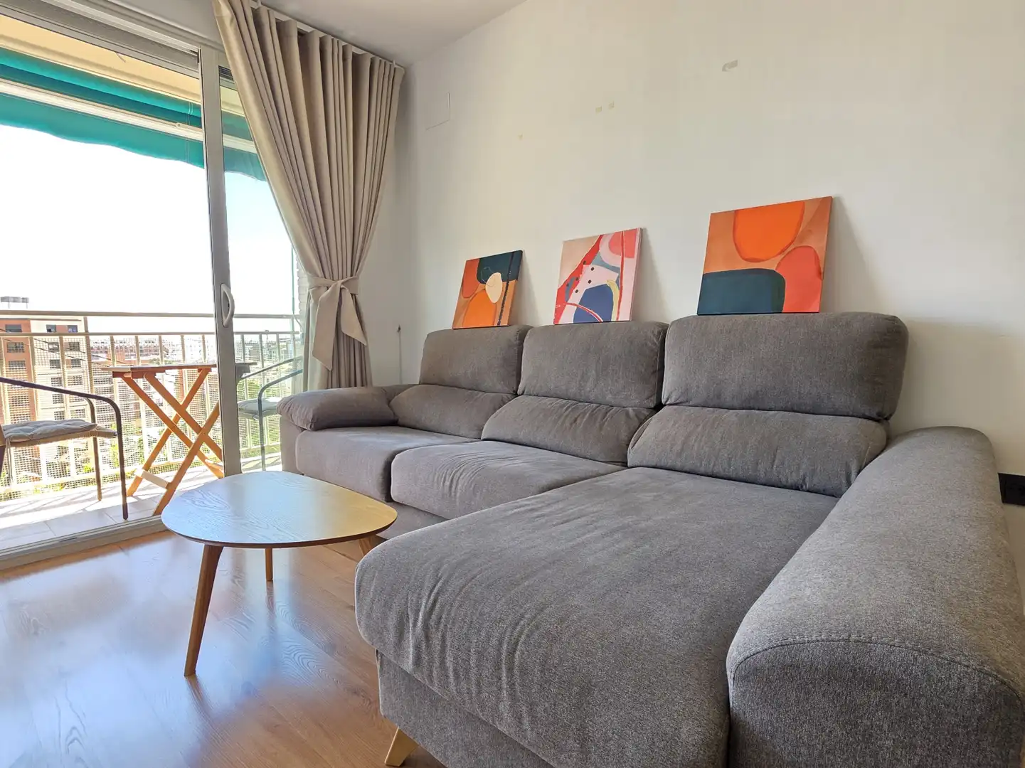 Sala d'estar de Pis de lloguer en Castellón de la Plana / Castelló de la Plana amb Balcó