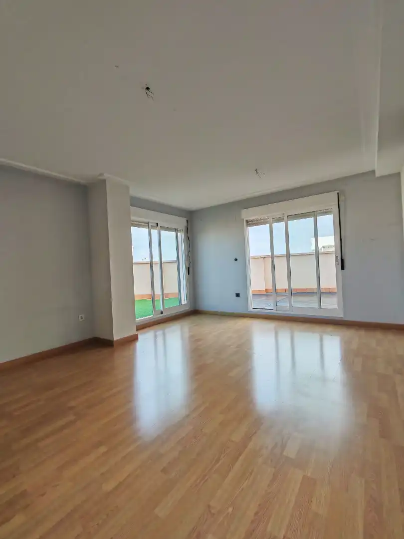 Living room of Attic for sale in Elche / Elx  with Air Conditioner, Parquet flooring and Terrace