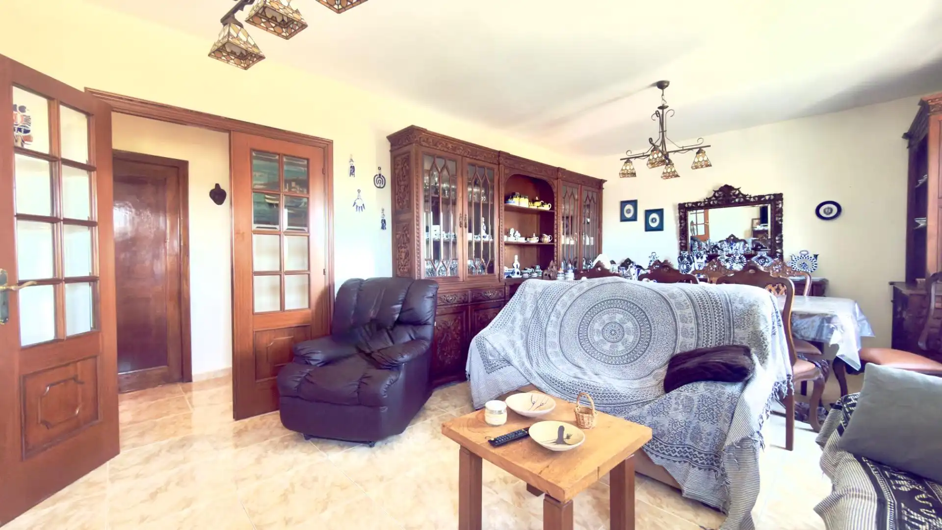 Living room of Houses for sale in Ribeira  with Heating, Private garden and Terrace