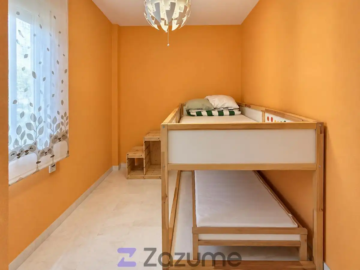 Schlafzimmer von Wohnung zur Miete in Málaga mit Klimaanlage, Heizung und Terrasse
