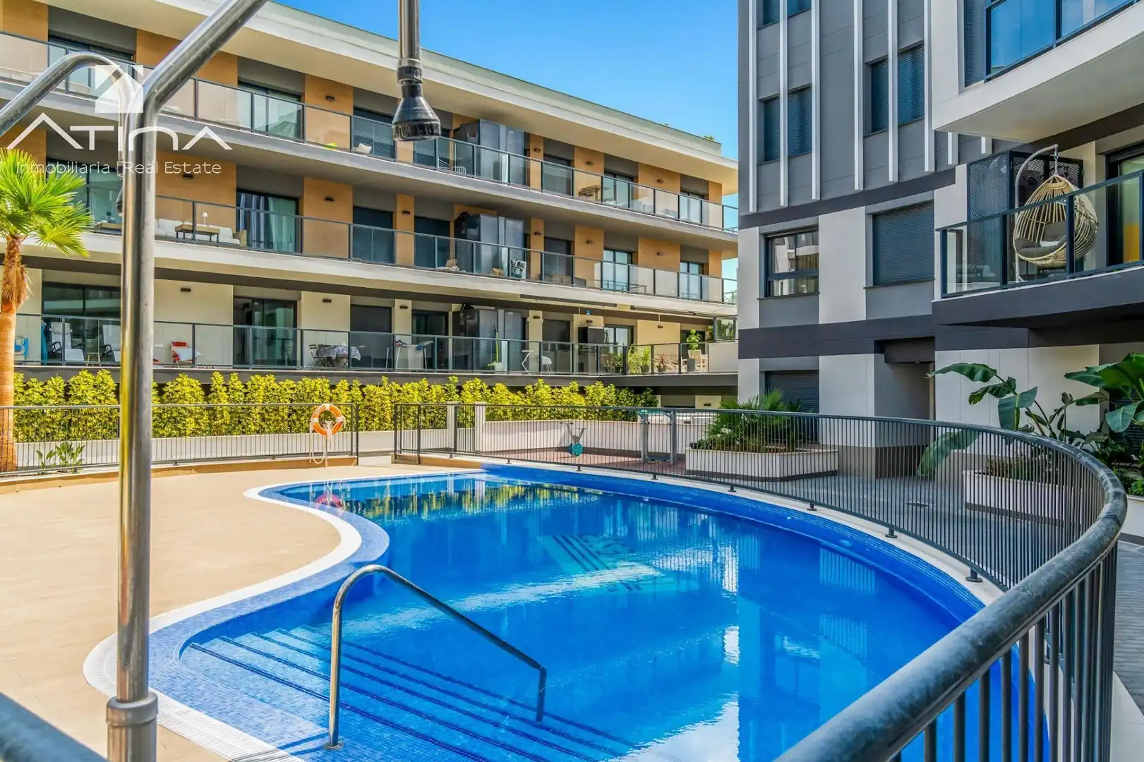 Piscina de Apartament en venda en Jávea / Xàbia amb Aire condicionat, Jardí privat i Terrassa
