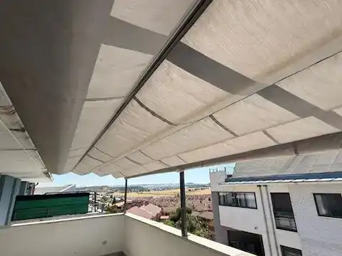Terrasse von Dachboden zur Miete in Zaratán mit Schwimmbad