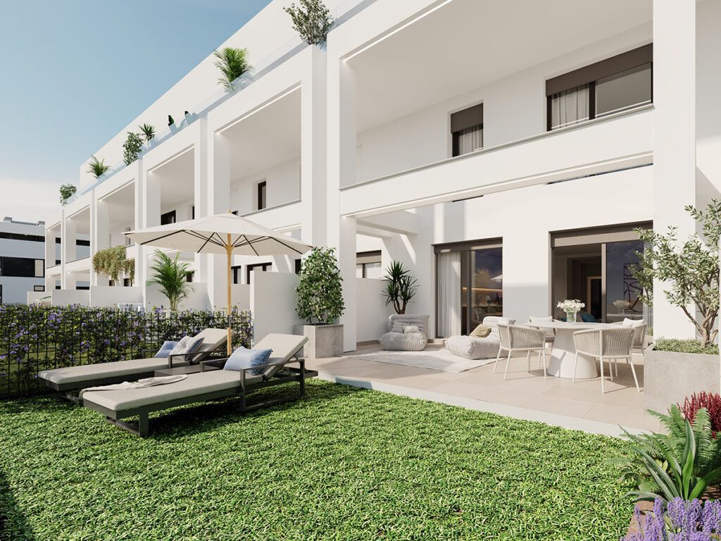 Terraza de Piso en venta en Estepona con Aire acondicionado, Calefacción y Jardín privado