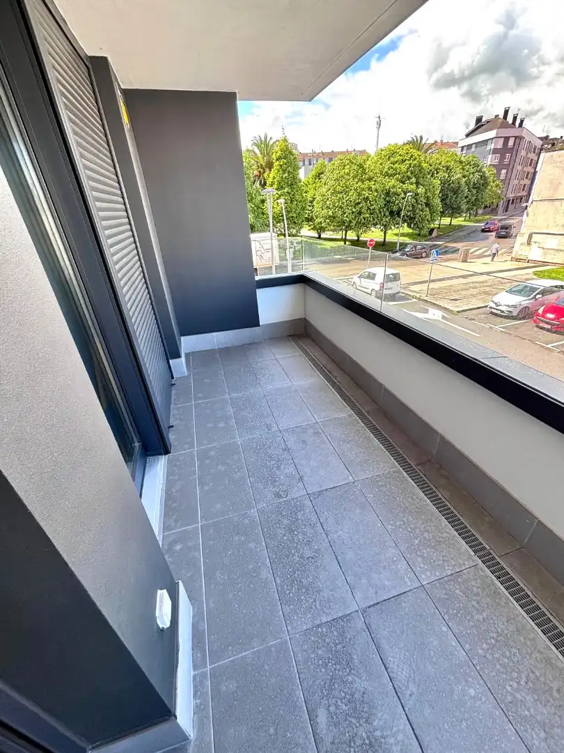 Balcony of Flat for sale in Gijón   with Heating, Private garden and Parquet flooring