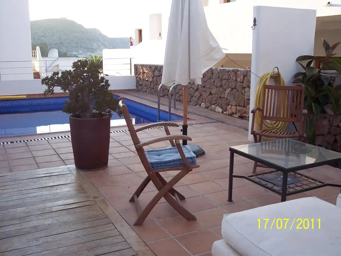 Terraza de Casa o chalet de alquiler en Níjar con Aire acondicionado, Jardín privado y Piscina