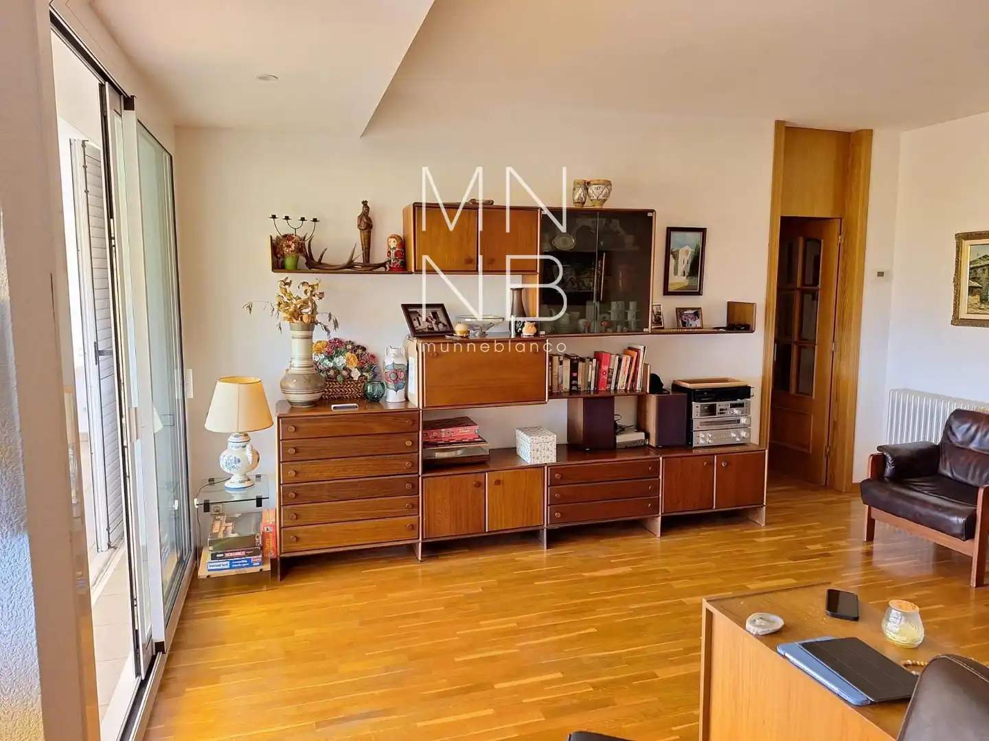 Wohnzimmer von Wohnung zur Miete in Sant Vicenç de Montalt mit Klimaanlage, Heizung und Terrasse