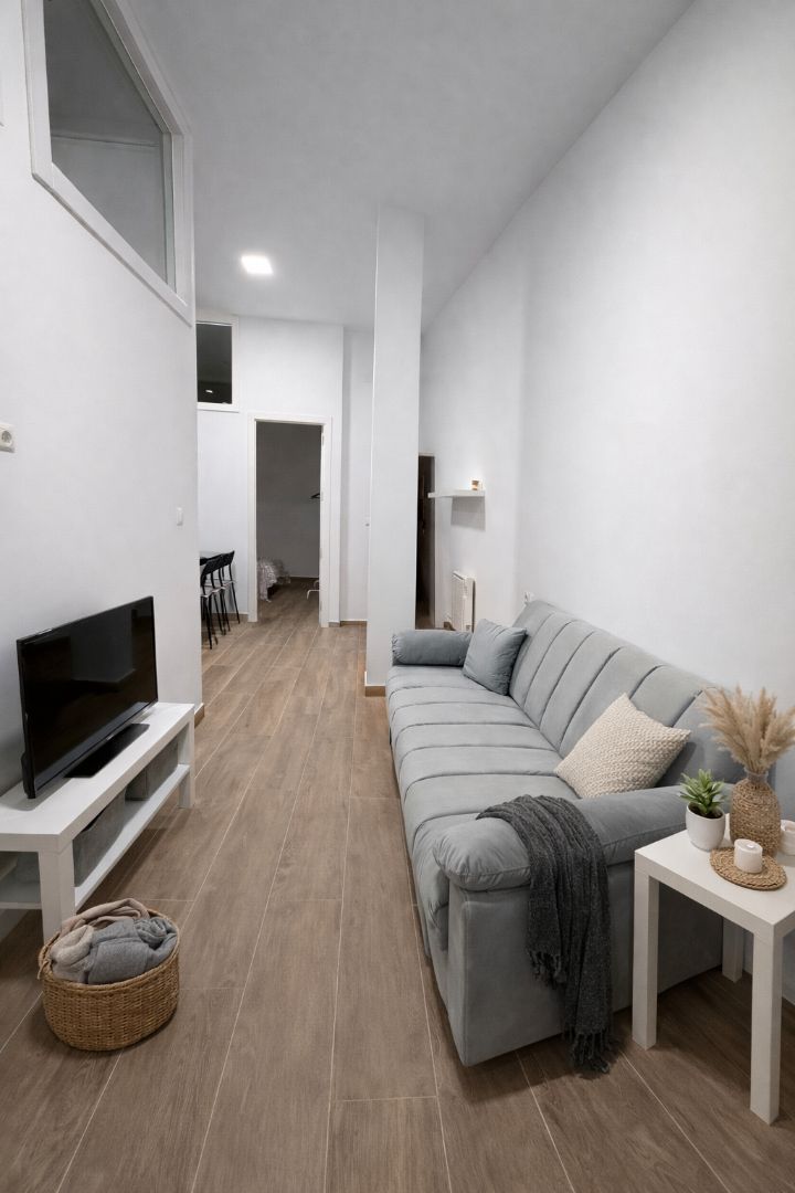 Living room of Flat to rent in  Madrid Capital  with Air Conditioner, Furnished and Pets allowed