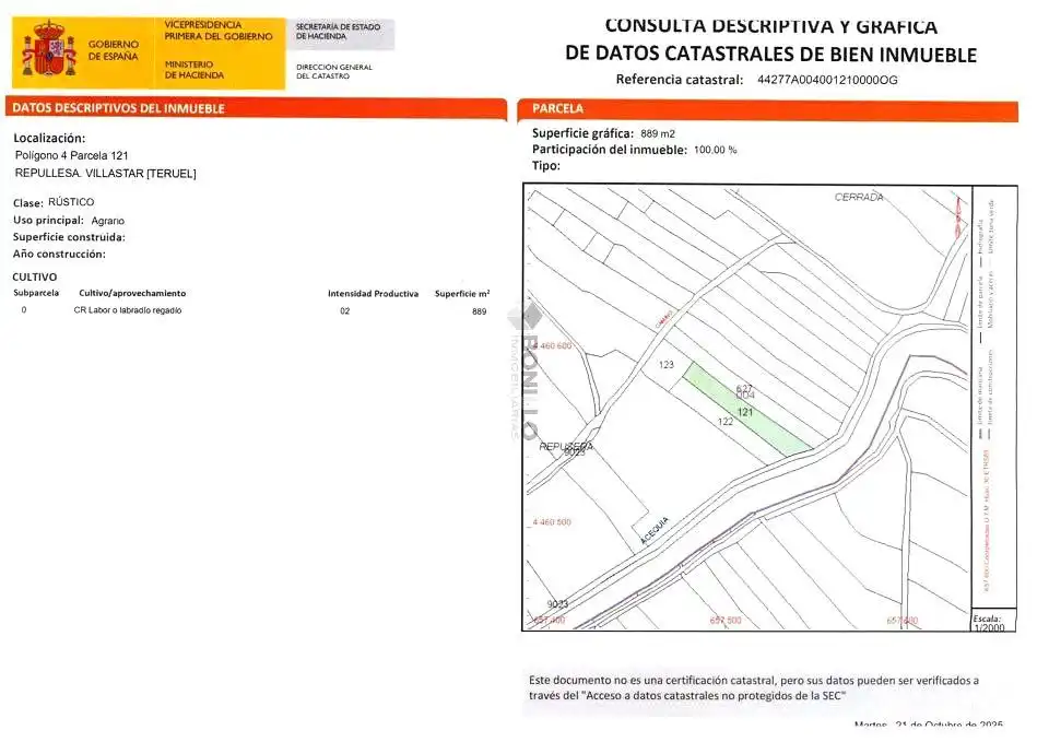 Residencial en venta en PARTIDA REPULLESA Y VARIAS MÁS, Villastar