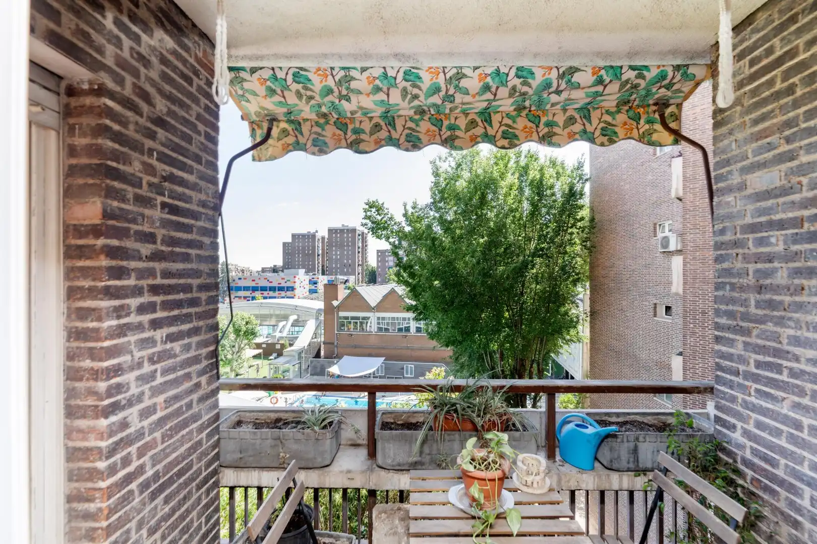 Terraza de Piso de alquiler en Madrid con Parquet