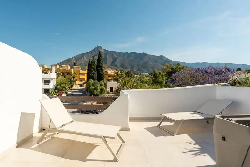 Terrace of Detached homes for rent in Marbella  with Air Conditioner, Heating and Private garden