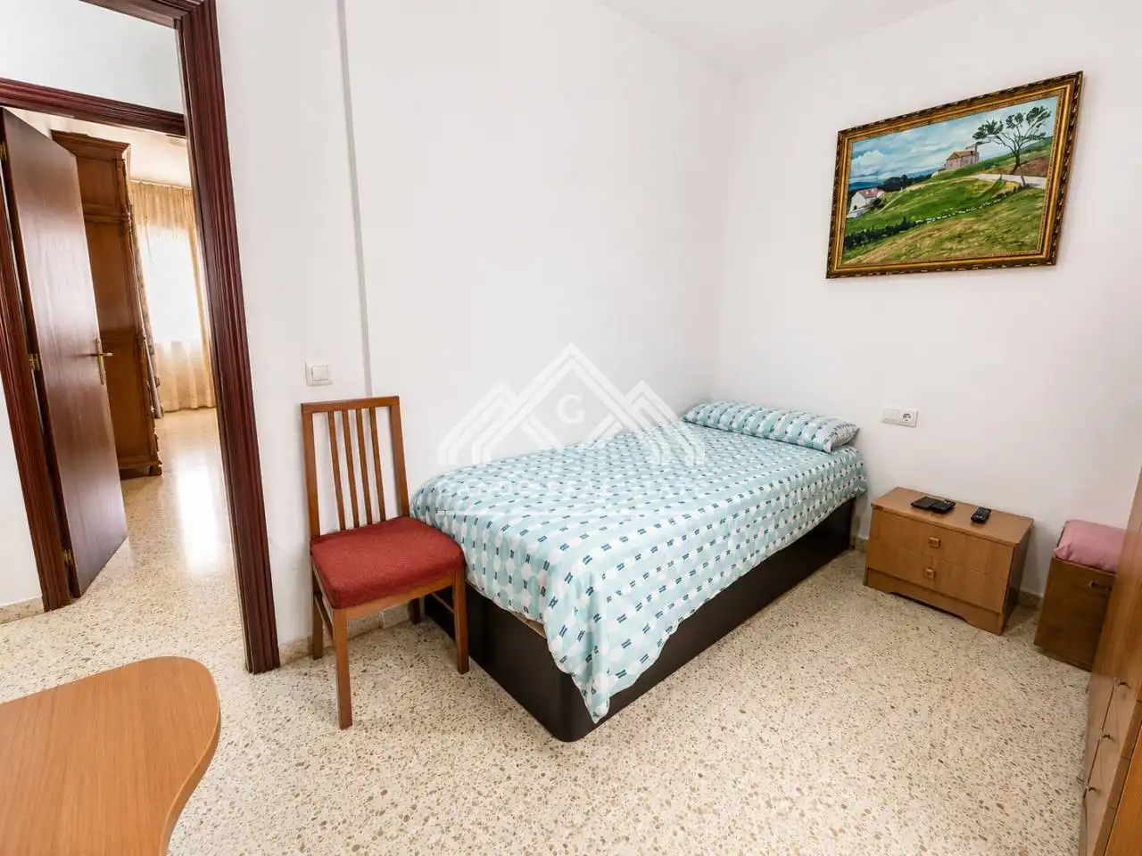 Bedroom of Flat for sale in Dos Hermanas  with Air Conditioner, Private garden and Storage room