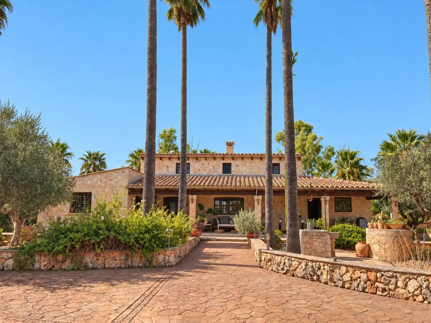 Außenansicht von Country house zur Miete in Inca mit Klimaanlage, Privatgarten und Terrasse