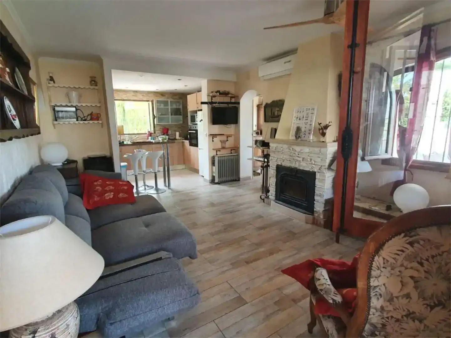 Sala d'estar de Casa o xalet en venda en Calpe / Calp amb Aire condicionat, Piscina i Balcó