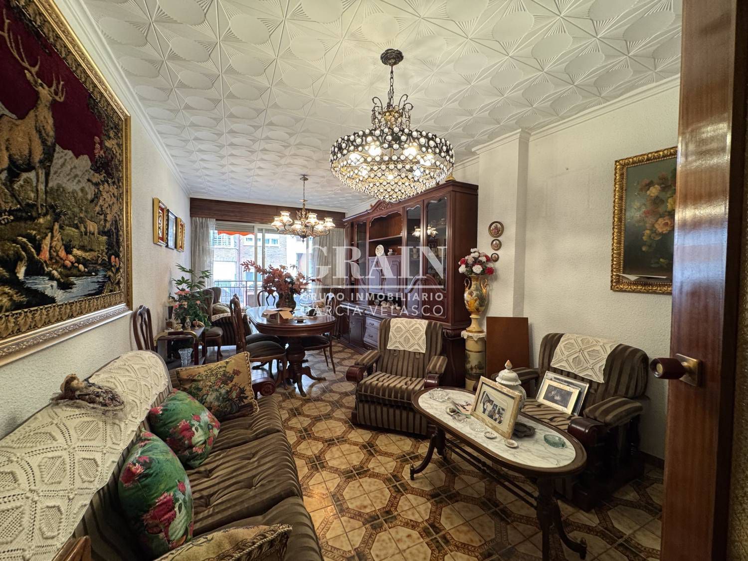 Living room of Flat for sale in  Albacete Capital  with Heating, Terrace and Balcony