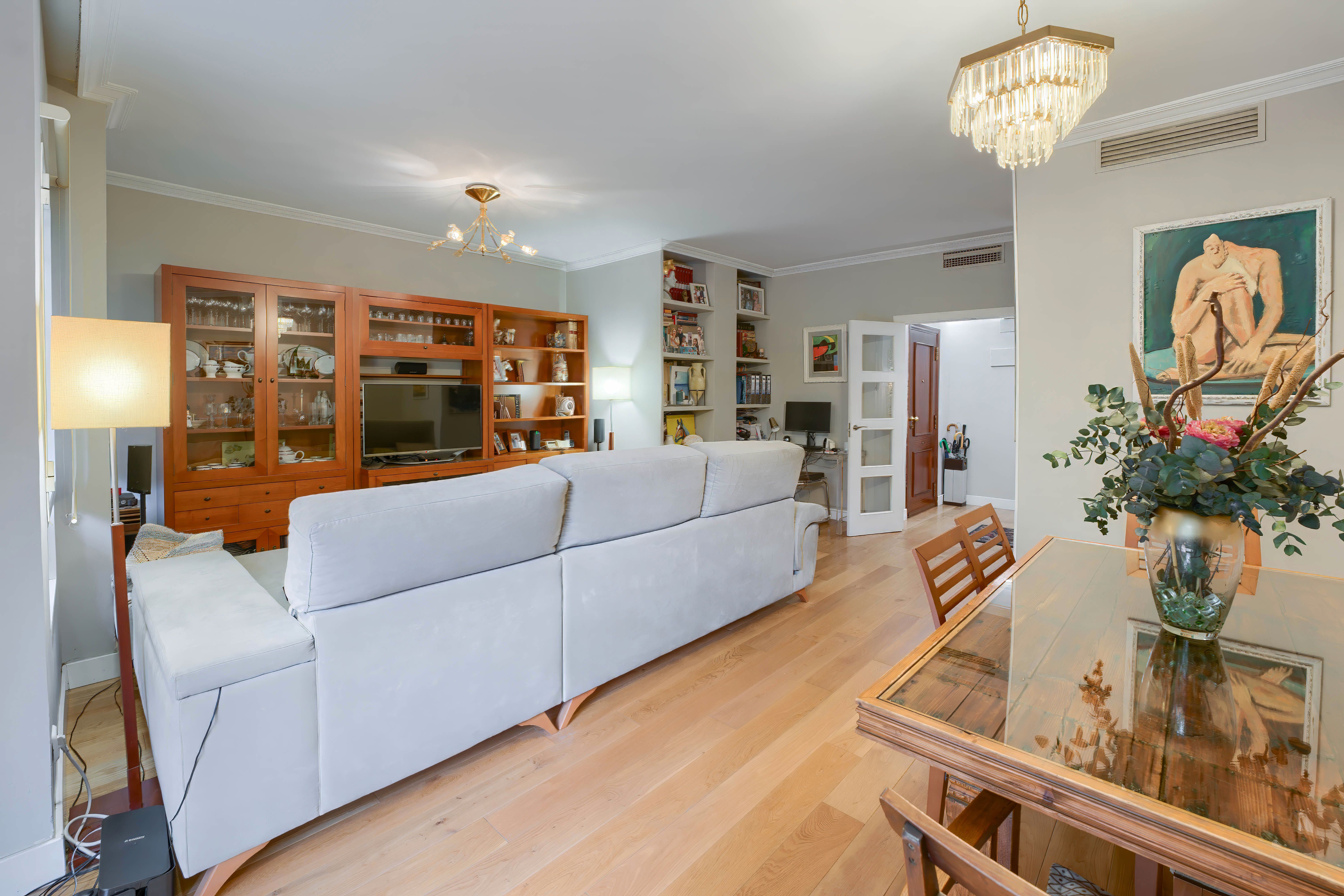 Sala de estar de Apartamento en venta en Mairena del Aljarafe con Aire acondicionado, Calefacción y Jardín privado