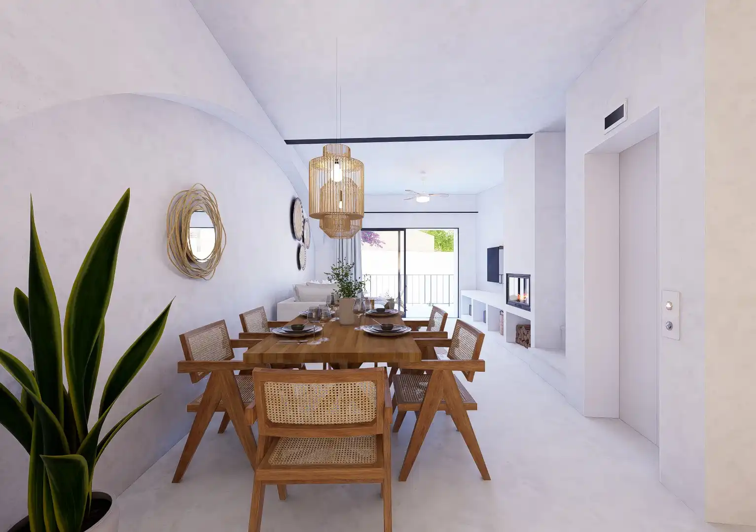 Dining room of Country homes for sale in Pego  with Air Conditioner, Heating and Terrace