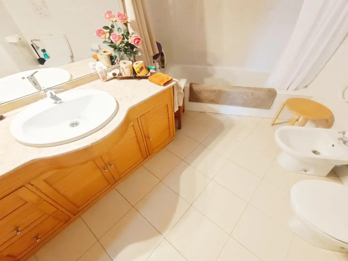 Badezimmer von Wohnung zum Verkauf in  Palma de Mallorca mit Klimaanlage, Parkett und Abstellraum