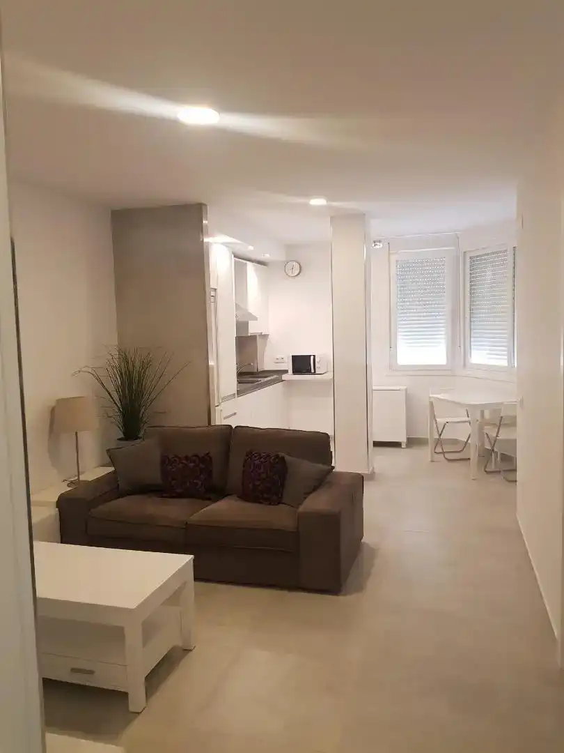 Wohnzimmer von Wohnung zur Miete in Barbate mit Klimaanlage, Privatgarten und Möbliert