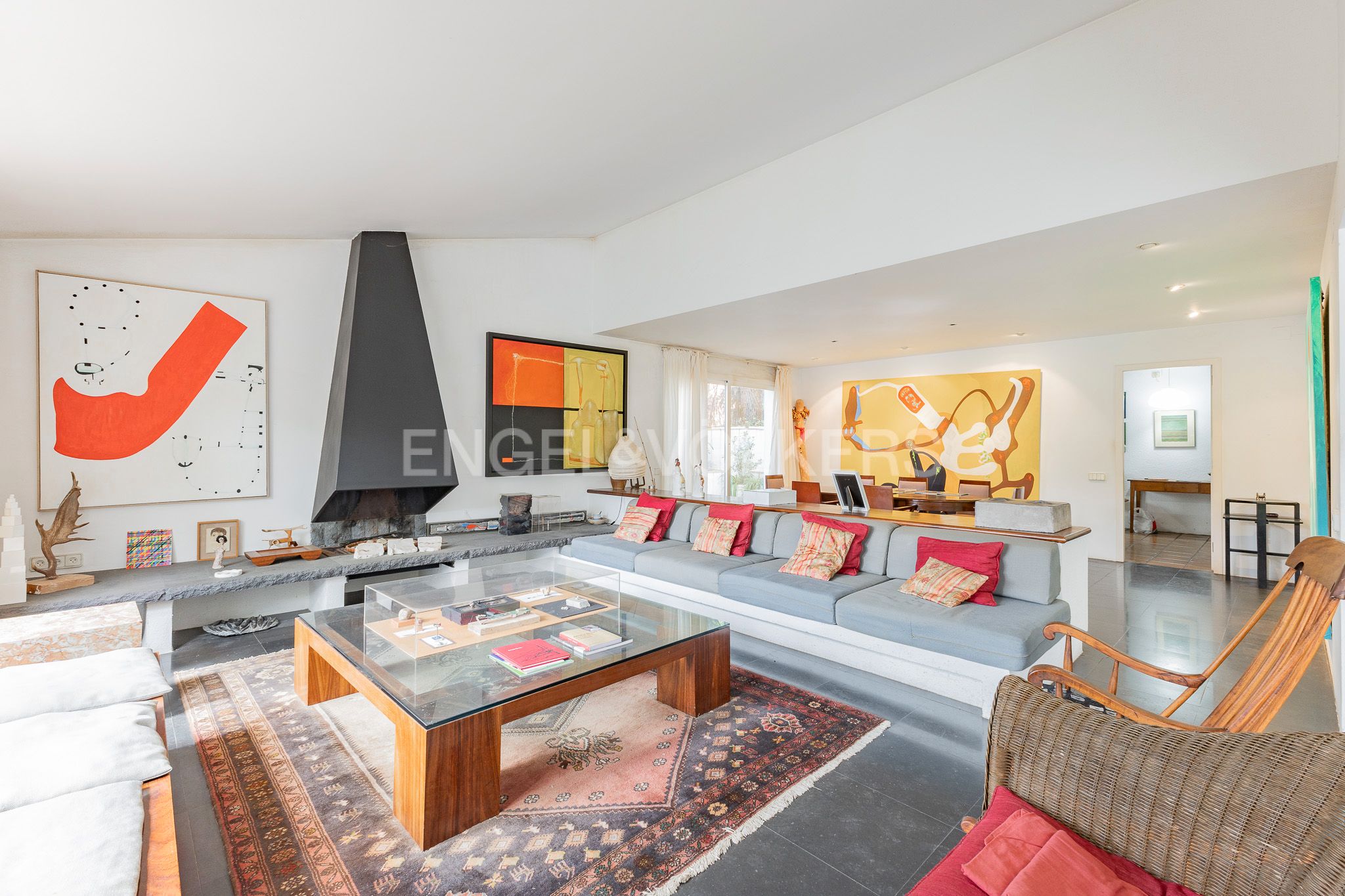 Sala de estar de Casa o chalet en venta en  Barcelona Capital con Calefacción, Jardín privado y Terraza