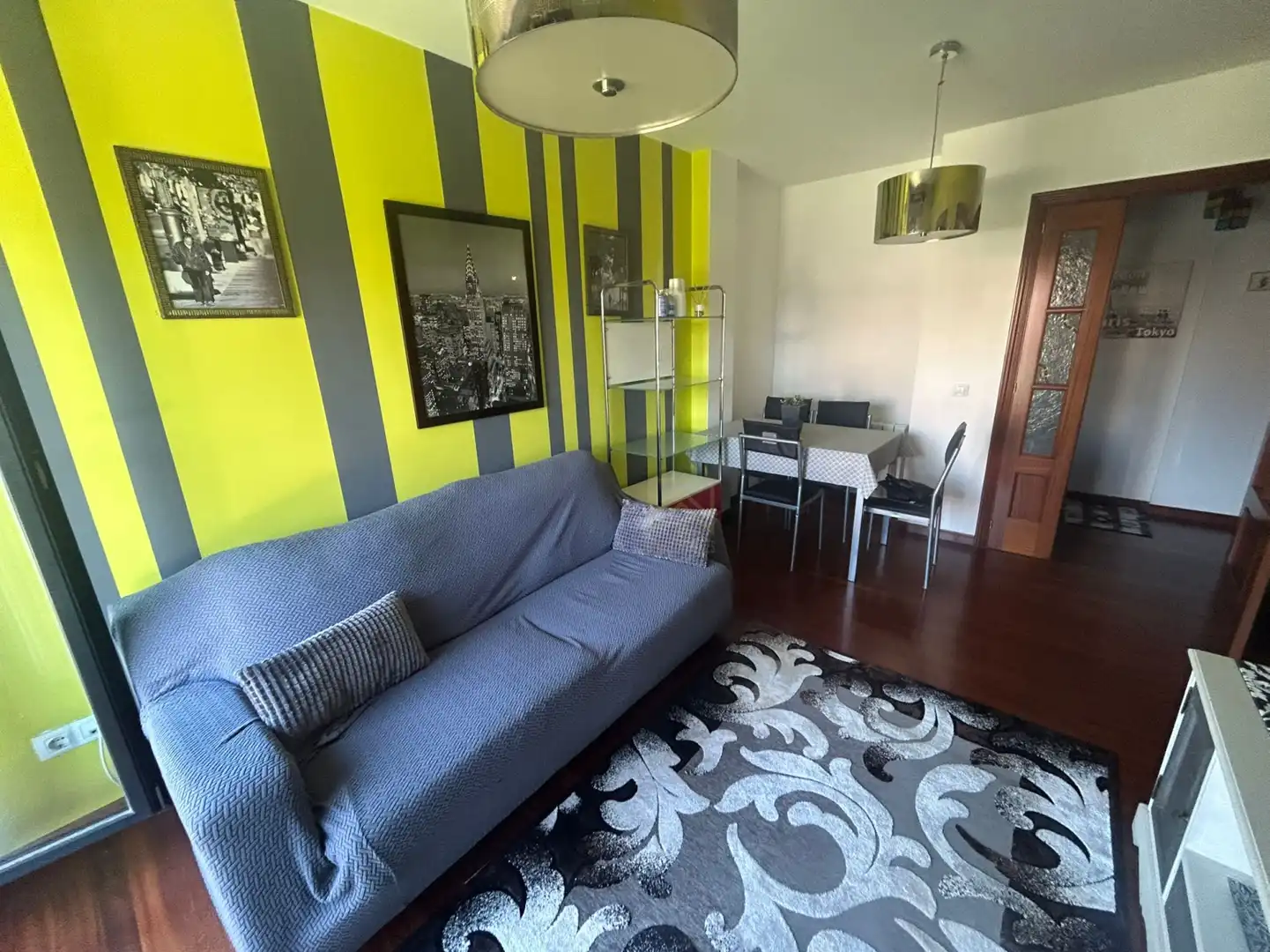 Sala de estar de Piso de alquiler en Polanco con Calefacción y Parquet