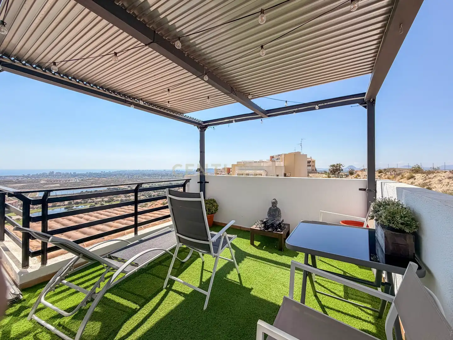Terraza de Apartamento en venta en Mutxamel con Aire acondicionado, Trastero y Piscina
