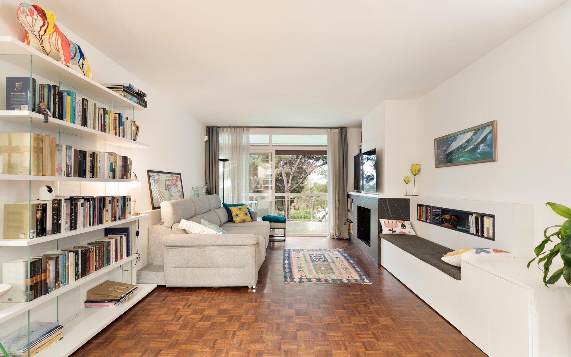 Sala de estar de Piso en venta en Castelldefels con Aire acondicionado, Calefacción y Jardín privado
