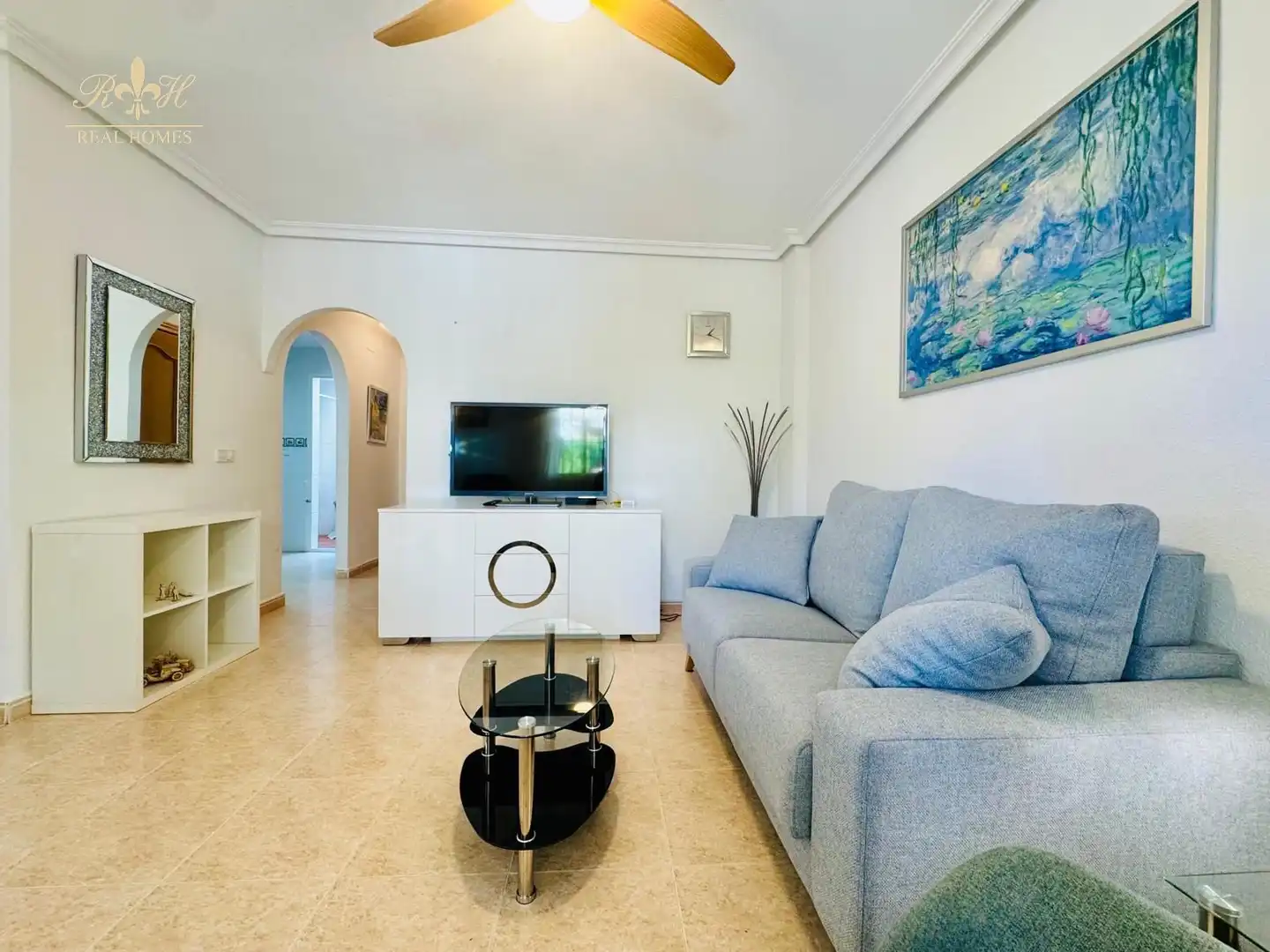 Sala de estar de Casa adosada de alquiler en Altea con Aire acondicionado, Terraza y Piscina