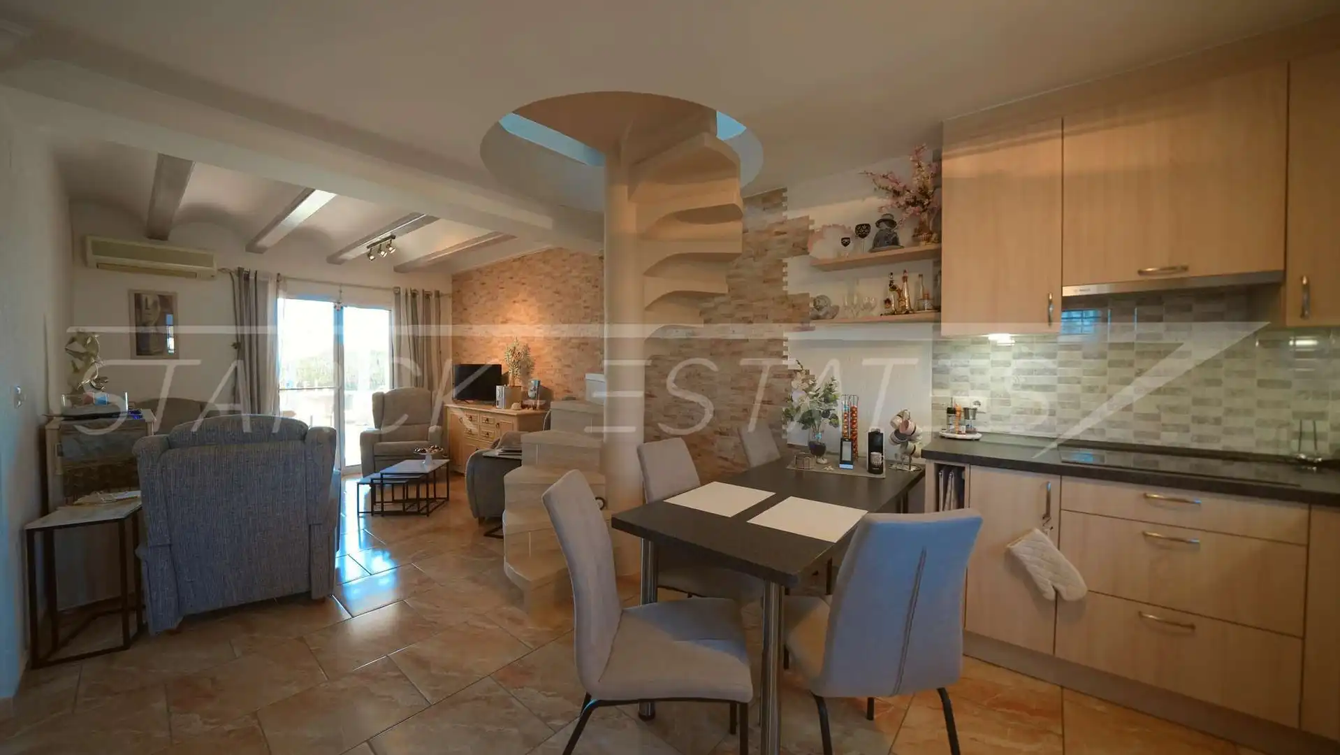 Sala de estar de Casa o chalet en venta en Els Poblets con Aire acondicionado y Piscina
