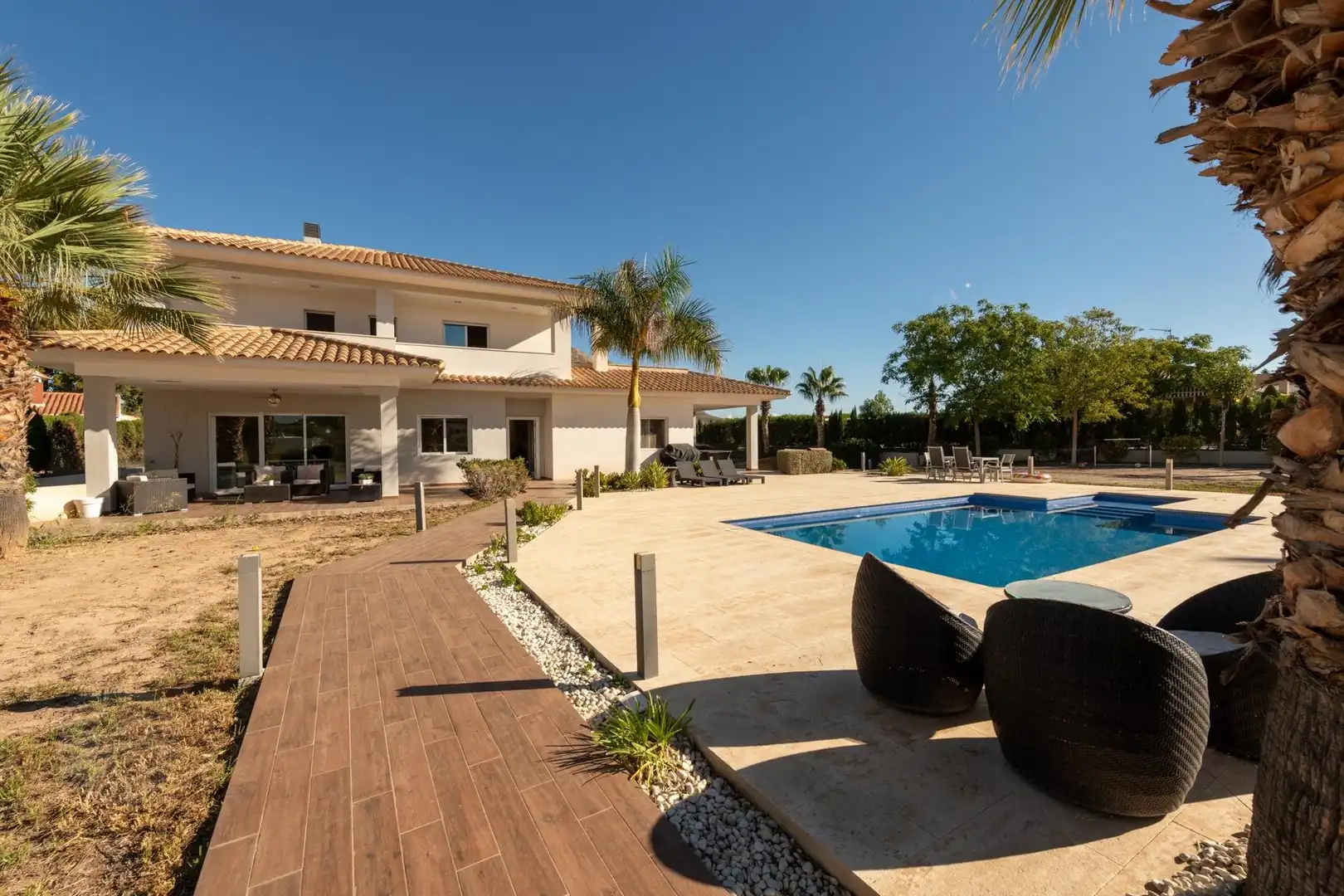 Terraza de Casa o chalet en venta en Alicante / Alacant con Aire acondicionado, Calefacción y Jardín privado