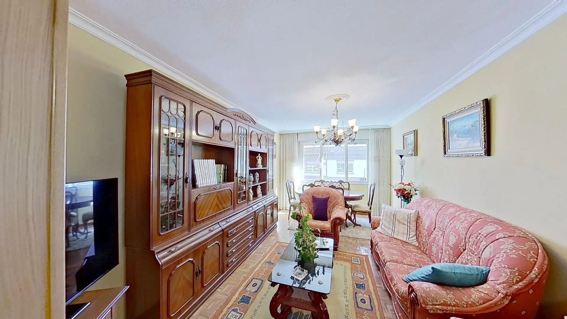 Wohnzimmer von Wohnung zum Verkauf in Gijón  mit Heizung, Parkett und Terrasse